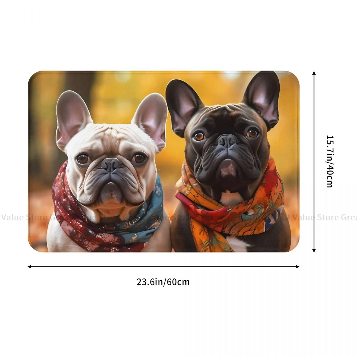 French Bulldogs Pet Dogs Animal Bathroom Non-Slip Carpet Frenchies Bedroom Mat Entrance Door Doormat Floor Decor Rug