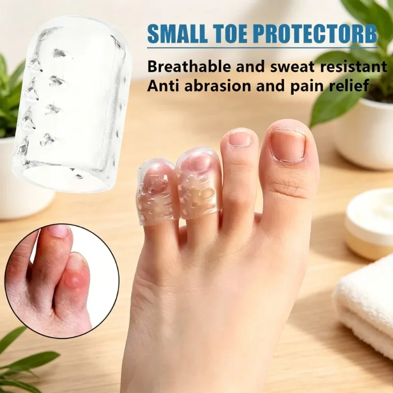 Women Transparent Silicone Gel Toe Protector Sleeves Elastic Toe Cover Anti-Wear Foot Care Pads Stop Blisters