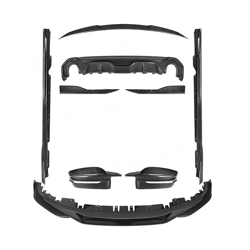 

Для BMW 4 серии G26 M Sport Sedan 2020+ передний сплиттер, боковые юбки, задний диффузор, бампер, накладки на зеркала SPS из сухого карбона