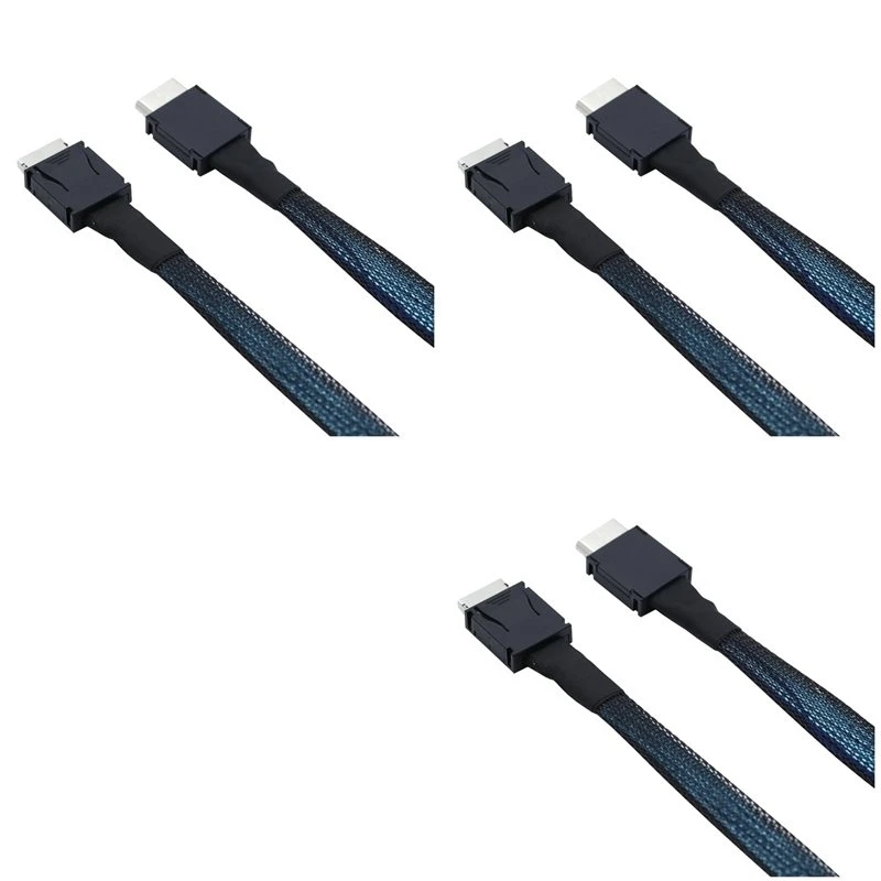 ABFM-3X PCIE Oculink SFF 8611 4I To MINI SAS SFF-8611 4I Server Super Speed Cable Data Extension Cable Data Transfer Line 1M