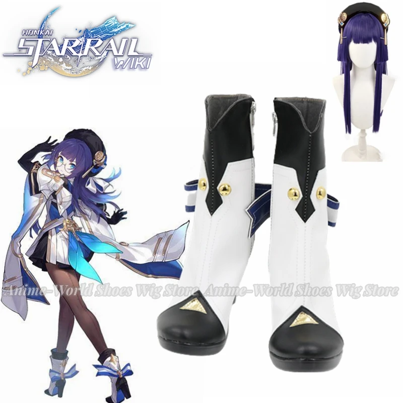 

Game Honkai Star Rail Pelageya Sergeyevna Cosplay Shoes Boots Wig Halloween Cosplay Costume Accessory