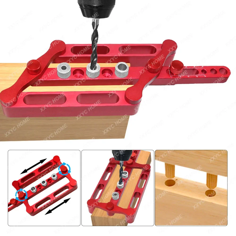 

Self Centering Dowelling Jig, Metric Standard 6/8/10mm Dowels Jig, Wood Dowel Hole Drilling Guide Woodworking Positioner Locator