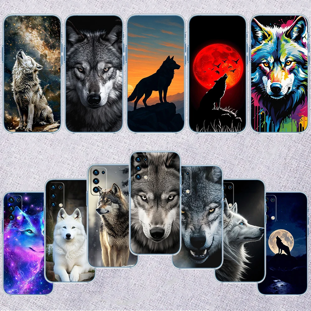 IM4 Animal Wolf Transparent Phone Case for Motorola Moto Edge 20 30 40 50 S30 Fusion Ultra Pro Neo Lite + G200 G23