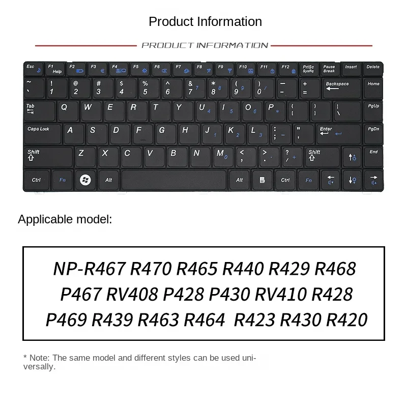 replace suit for Samsung NP RV408 P428 P430 RV410 R467 R439 R428 P469 Laptop keyboard