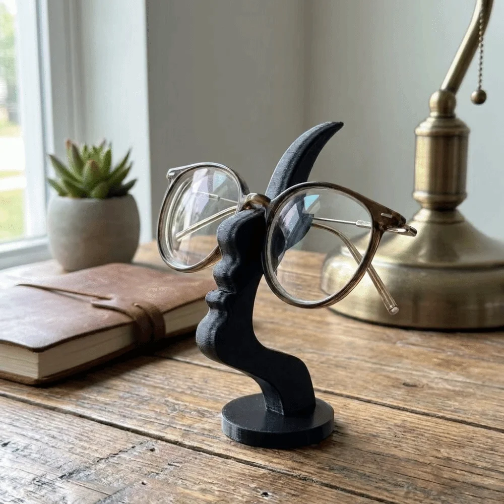 Curved Design Side-Face Shaped Eyeglass Holder Creative Artistic Lightweight Eyewear Display Rack Practical Abstract Face Shaped