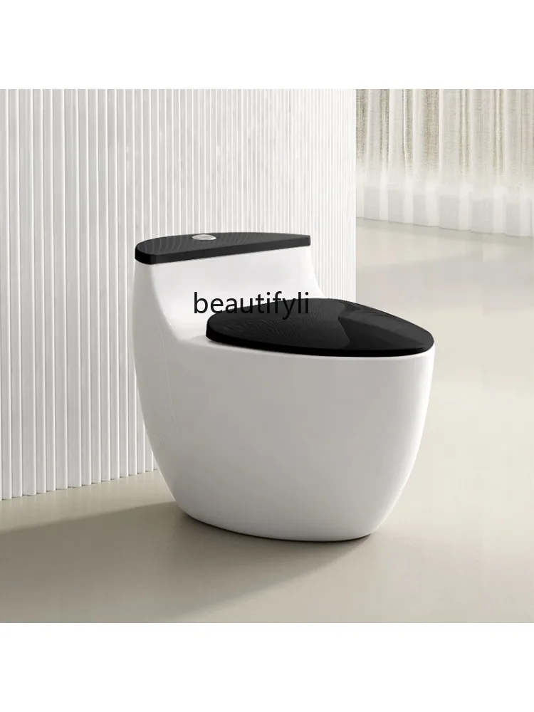 Household Ordinary Flush Toilet Integrated Siphon Mute Large Pipe Water-Saving Deodorant Bathroom Creative Toilet