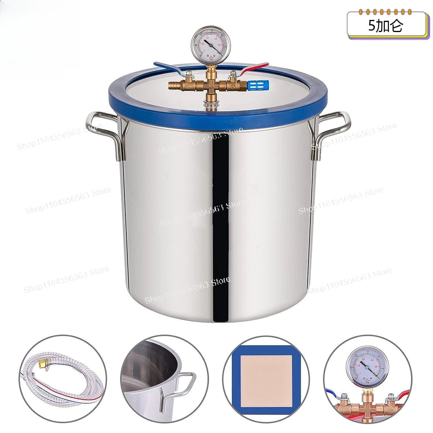 Vacuum Degassing Chamber, Epoxy Resin Bubble Remover for Stable Wood Casting & Silicone Defoaming