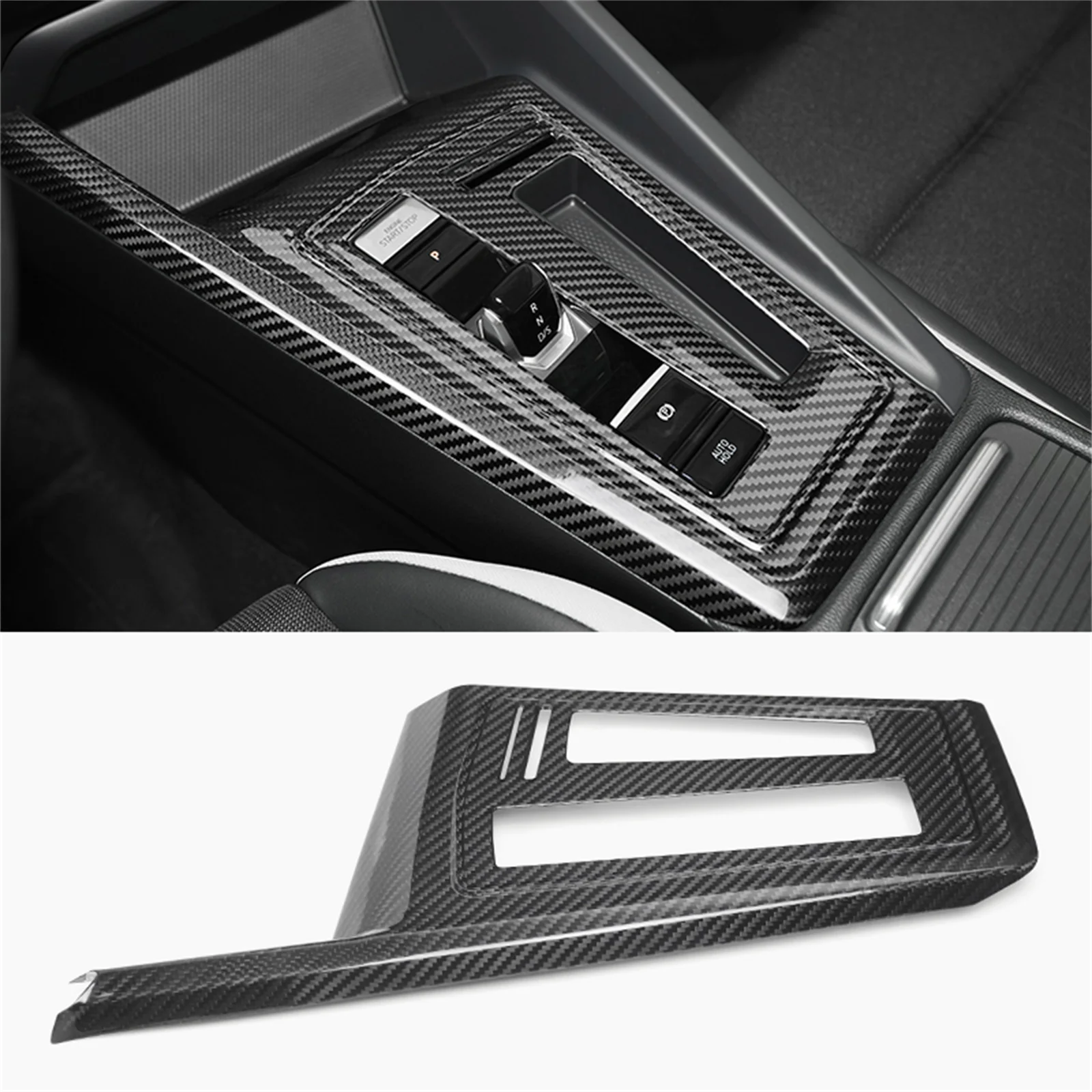 

Real Carbon Fiber Center Console Gear Shift Panel Trim Shifter Frame Sticker Decorative For Volkswagen VW Golf 8 MK8 2020-2024