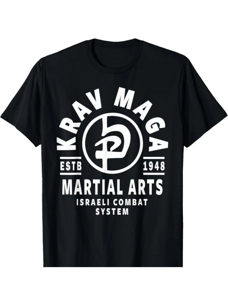 

Krav Maga Official System Israeli Combat Casual printed men's T-Shirt, 100% Cotton Crew Neck Tee, All-Season Knit Fabric.