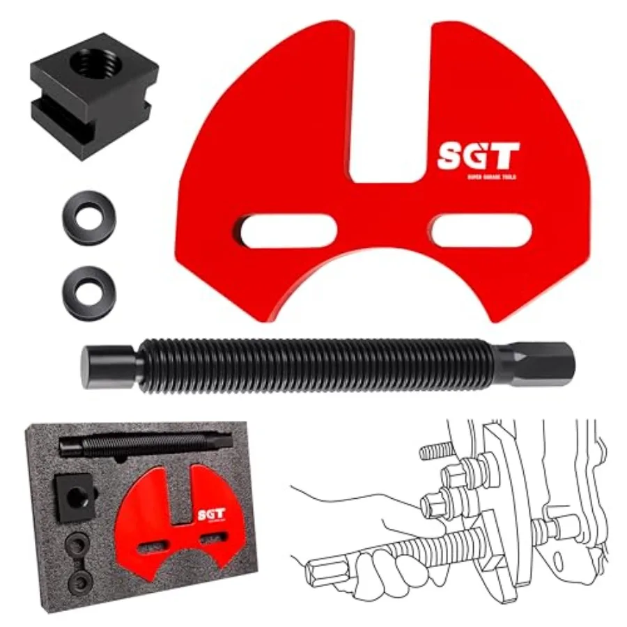

SGT 40100 Hub Remover SetWheel Bearing Hub Remover Tool Set Compatible with 5 6 8 Lug Hub Assemblies on Cars and Trucks Wheel H