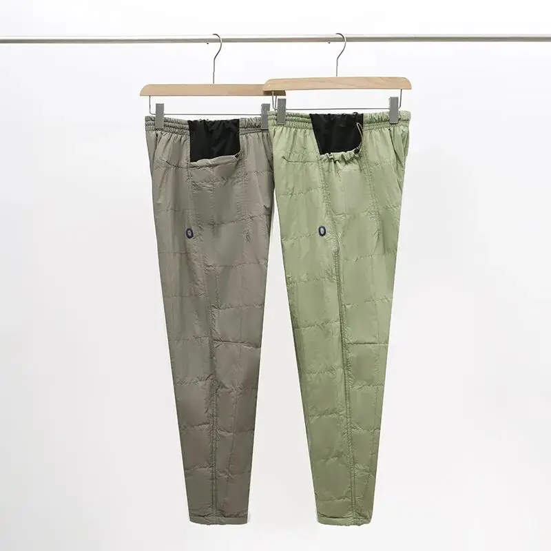

Trendy Youth Winter Cotton Pants Elastic Waist Outdoor Men's Breathable Warm Straight Leg Long Trousers Casual Color