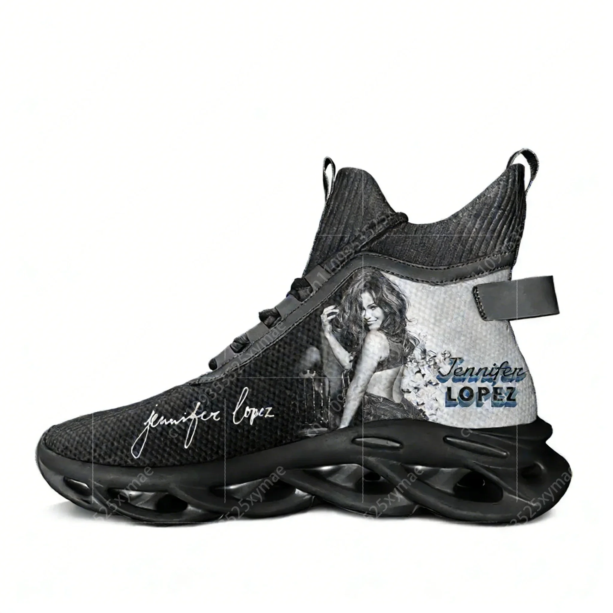 Jennifer Lopez Hip hop Singer High Top Flats Sneakers Mens Womens Hiking Sneakers Travel Shoes Running Casual Custom shoes