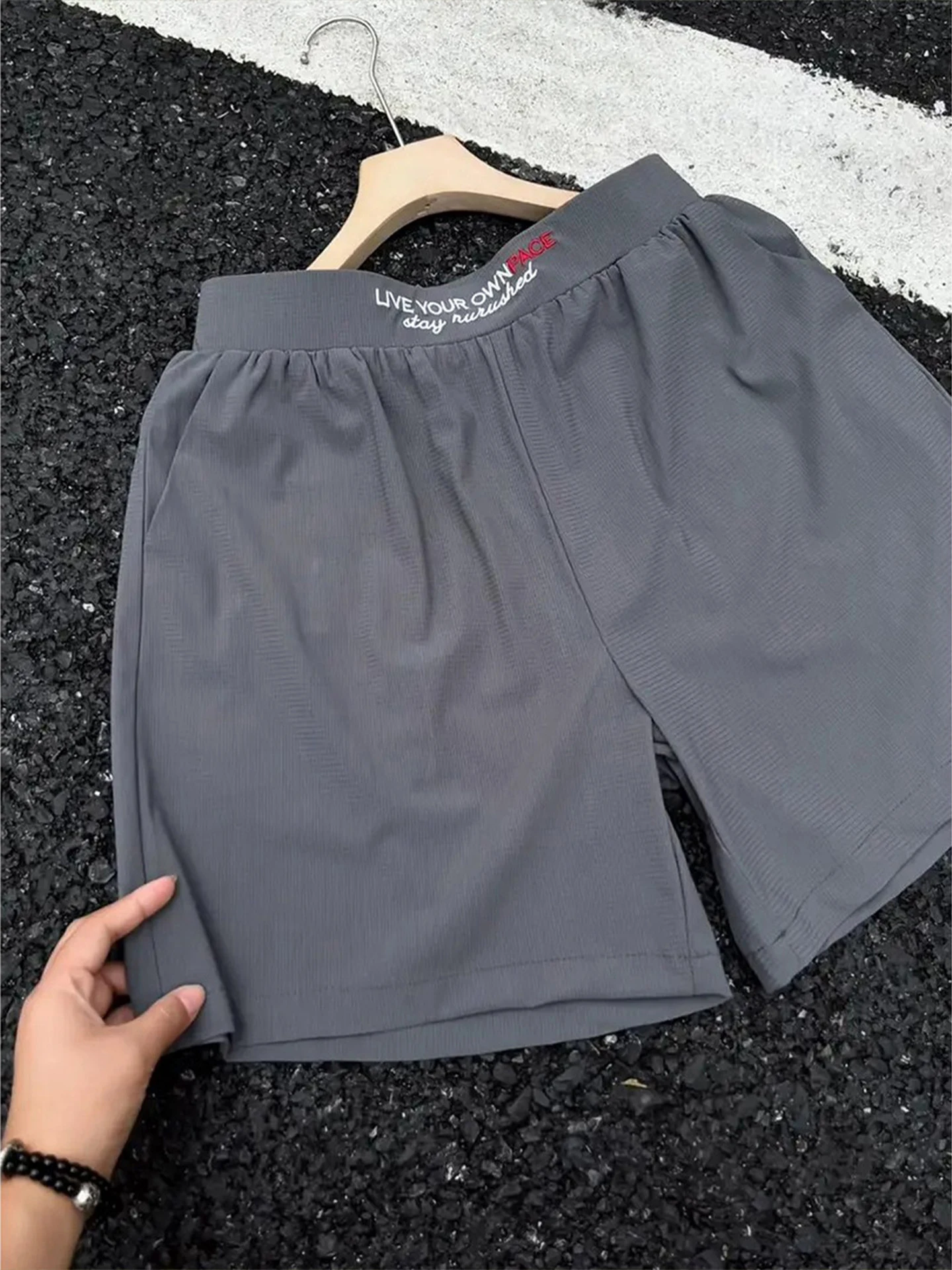 

American Style Quick Dry Ice Skin Short Pants Men's Summer Ice Silk Cool Feeling Four Parts Running Sports Outdoor Trousers