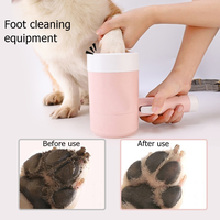 Portable Dog Paw Washer Foot Cleaner Pet paw automatic foot washer foot cup press button dog and cat shower tool