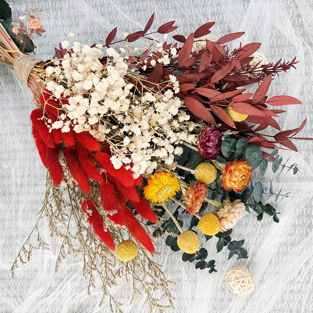 자연 건조 꽃다발 실제 꽃꽂이 홈 거실 침실 장식 빈티 - Dried Flower Bunch 리뷰 및 가격