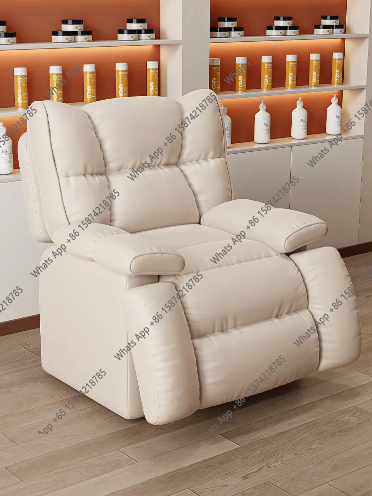 Beauty multifunctional reclining single leisure home living room lazy first-class sofa cabin European fabric art