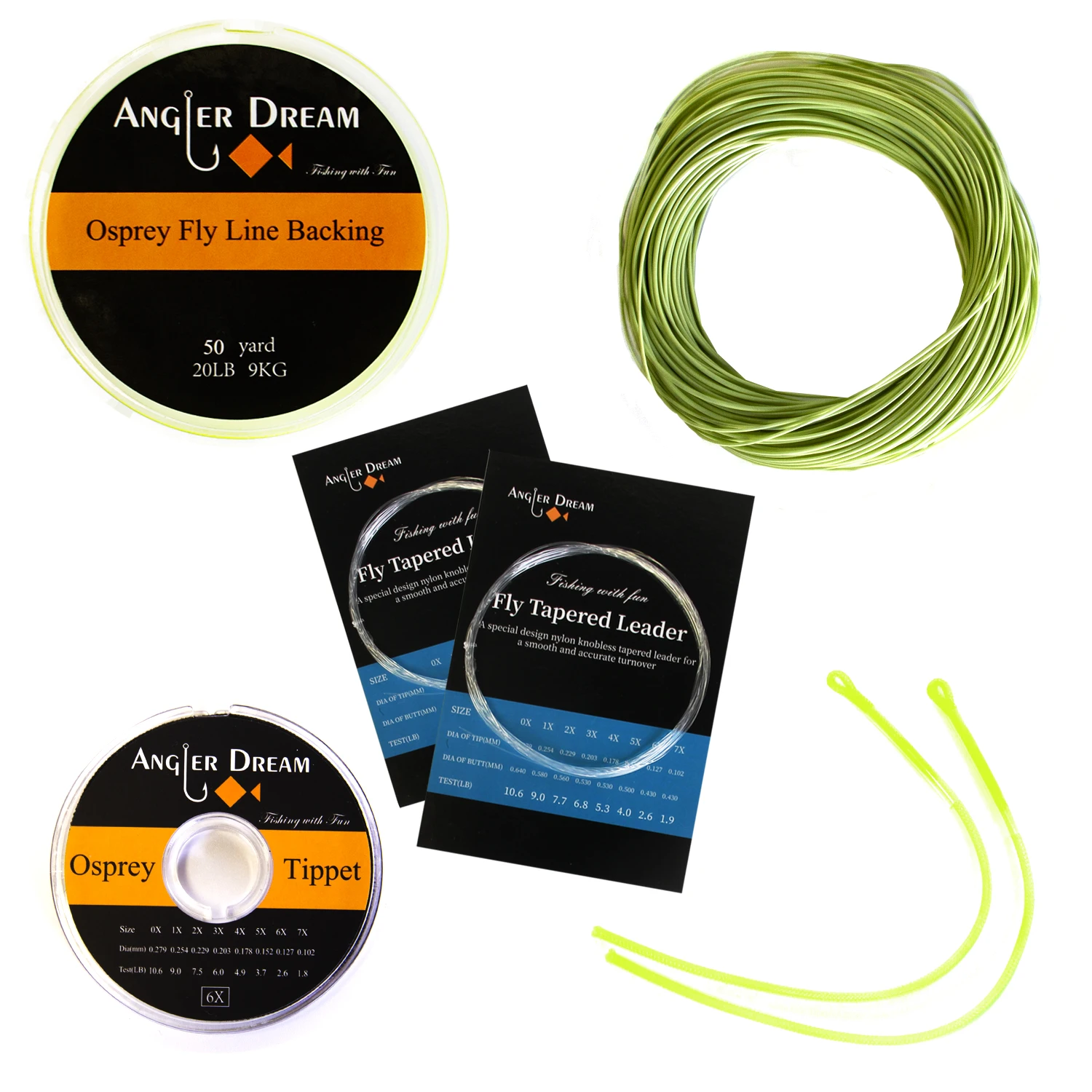 

1 2 3 4 5 6 7 8 9 WT Fly Line Combo Moss Green Weight Forward Floating Fly Fishing line with Backing Line Leader Tippet Loop