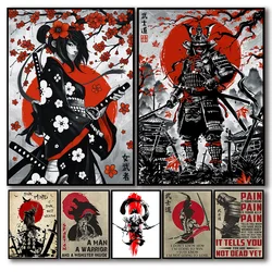 Japanese Ink Painting Duel Samurai Famous Quote Poster Aesthetic Travel Scenery Ronin Canvas Home For Wall Art Mural Room Decor