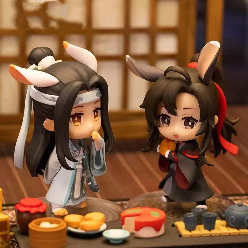 

Genuine Mo Dao Zu Shi Action Figures Wei Wuxian Lan Wangji Night Candle Stays On The Moon Figure Q Ver Model Doll Holiday Gift