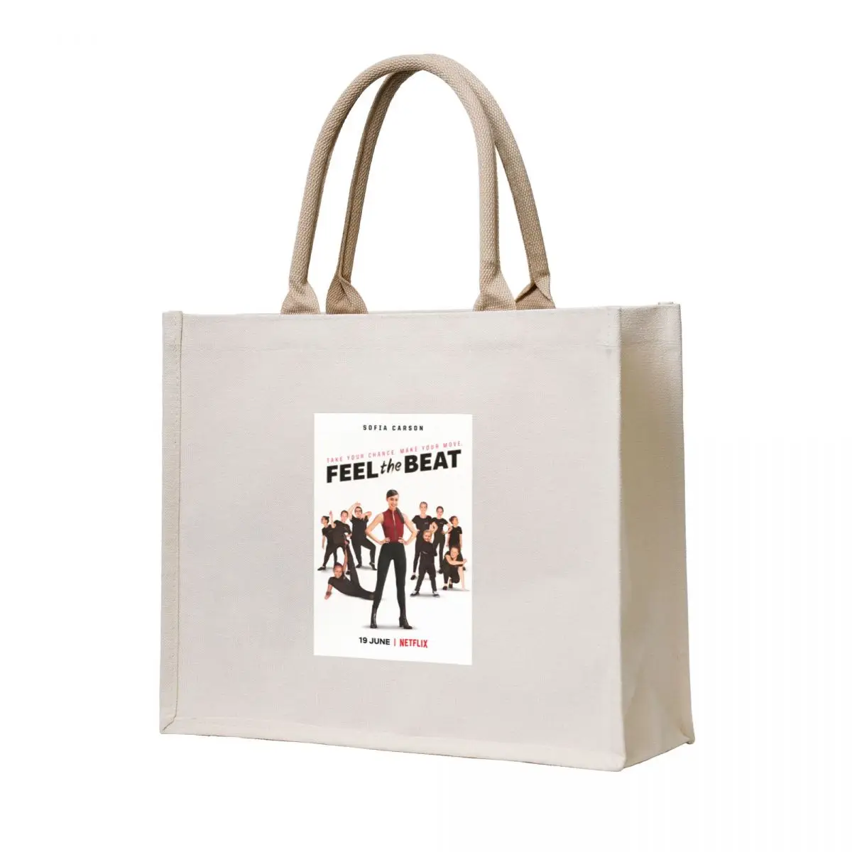

feel the beat poster sofia carson Tote Bag Women's shopper Canvas shoulder bag Shopper handbag tote bags aesthetic