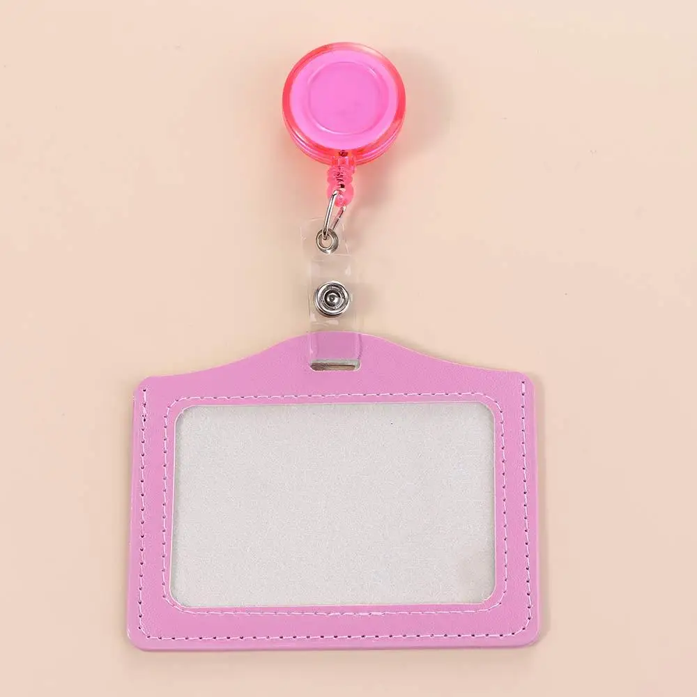 Holder Card Badge Holder With Keychains Transparent Card Cover Bus Card Holder Student Card Sleeves Credit Cards Protector