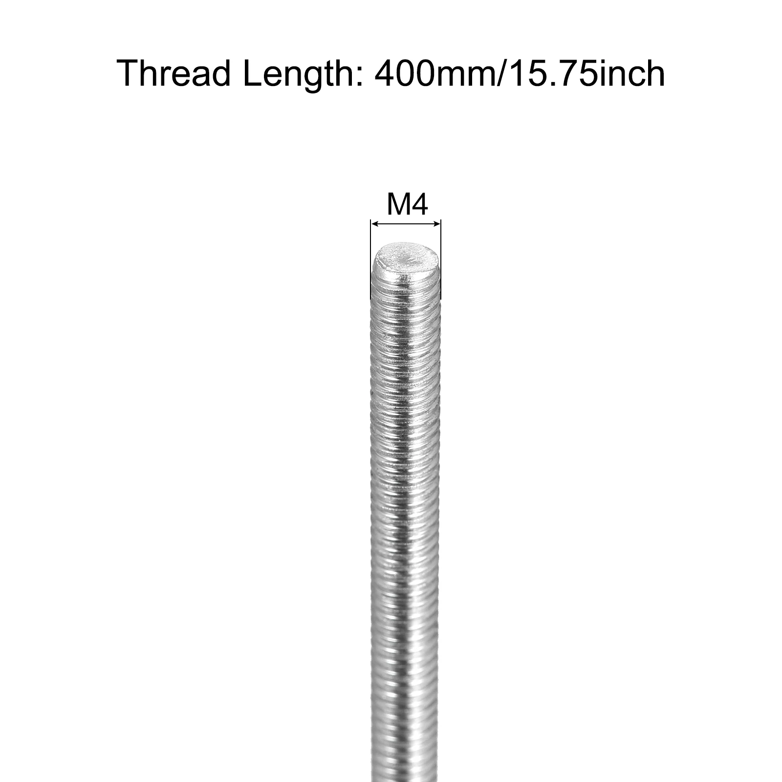 M4 M5 M6 M8 M10 M12 M14 M16 304 Stainless Steel Fully Threaded Rod screw Threaded Bar Right Hand Length 300-500mm