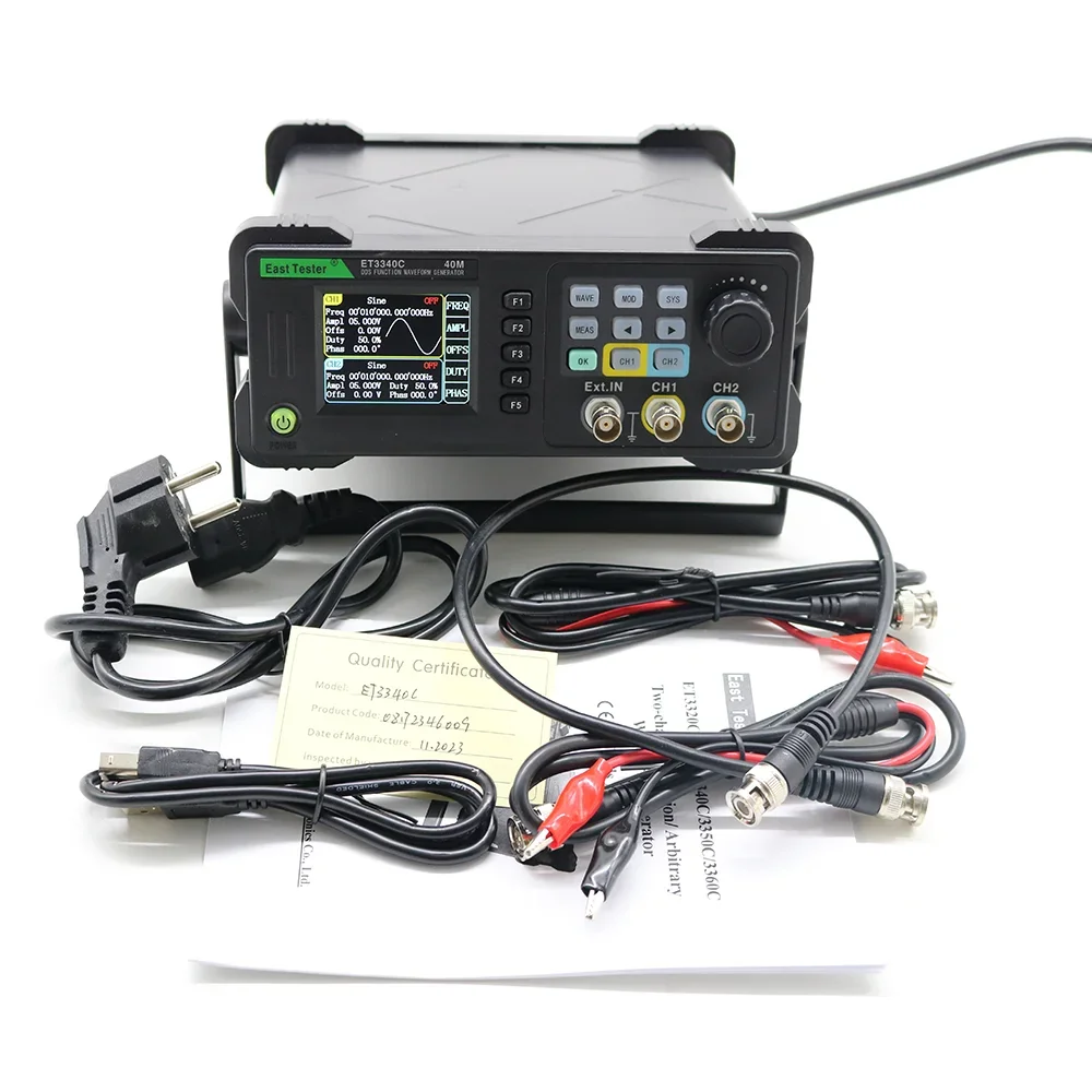 East Tester ET33C 20Mhz 40Mhz 60Mhz Mini Dual Channel Function/Arbitrary Waveform Generator Signal Source Frequency Meter