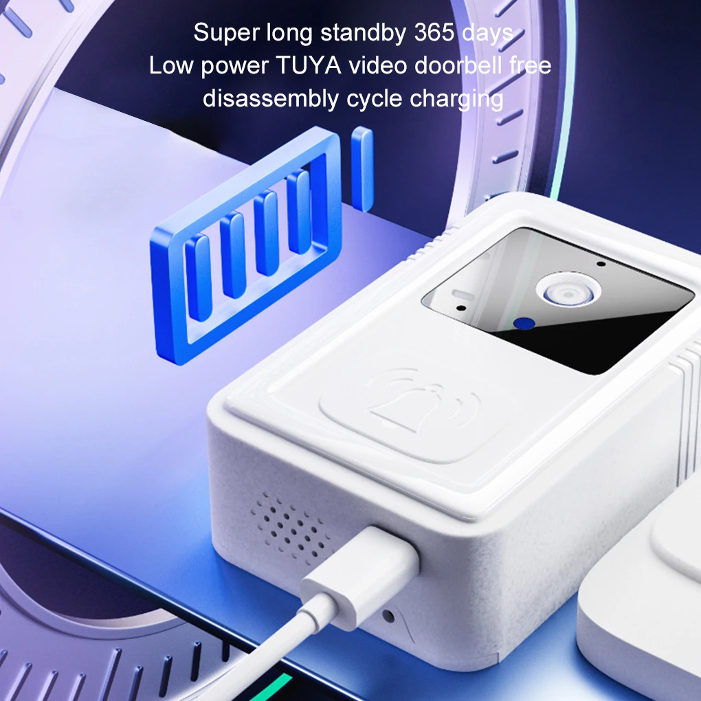 Bezprzewodowa kamera dzwonkowa WiFi wideo 1080P domofon dzwonek inteligentny dom zmiana głosu dzwonek do drzwi noktowizor kamera bezpieczeństwa