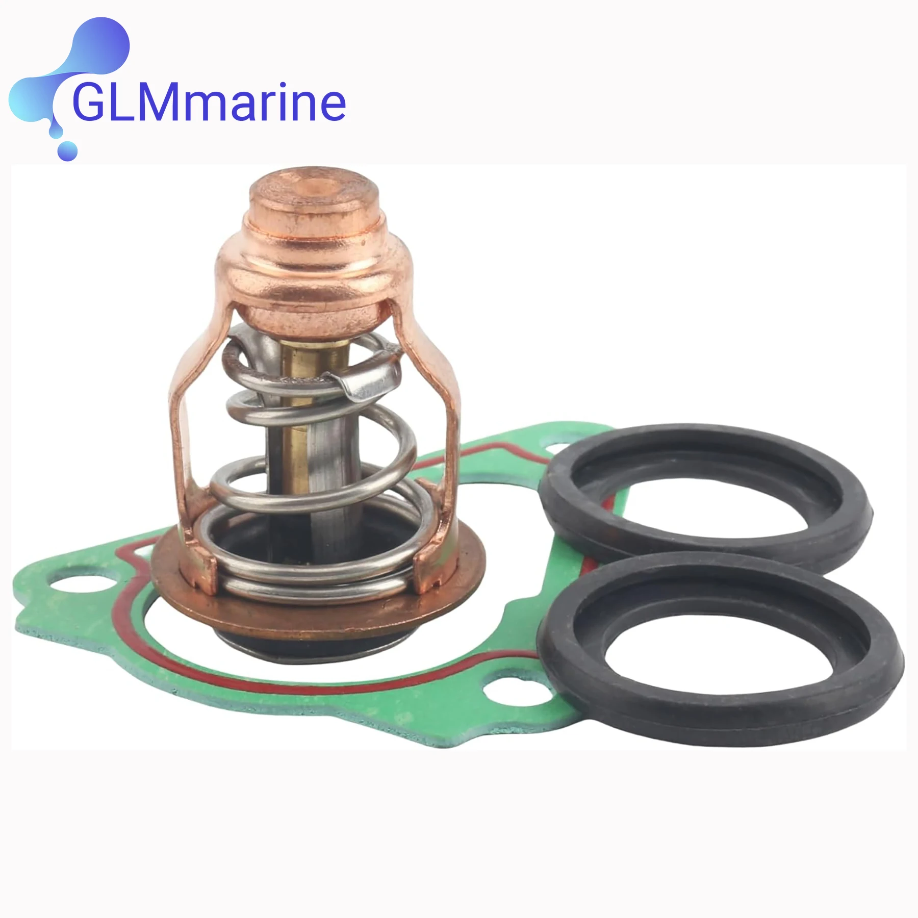 60°C Thermostat Kit 67F-12411 for Yamaha Suzuki 4 Stroke 75-250 HP Outboard Motor 6CB-12411 17670-90J00 17670-90J01 18-3632 image 4