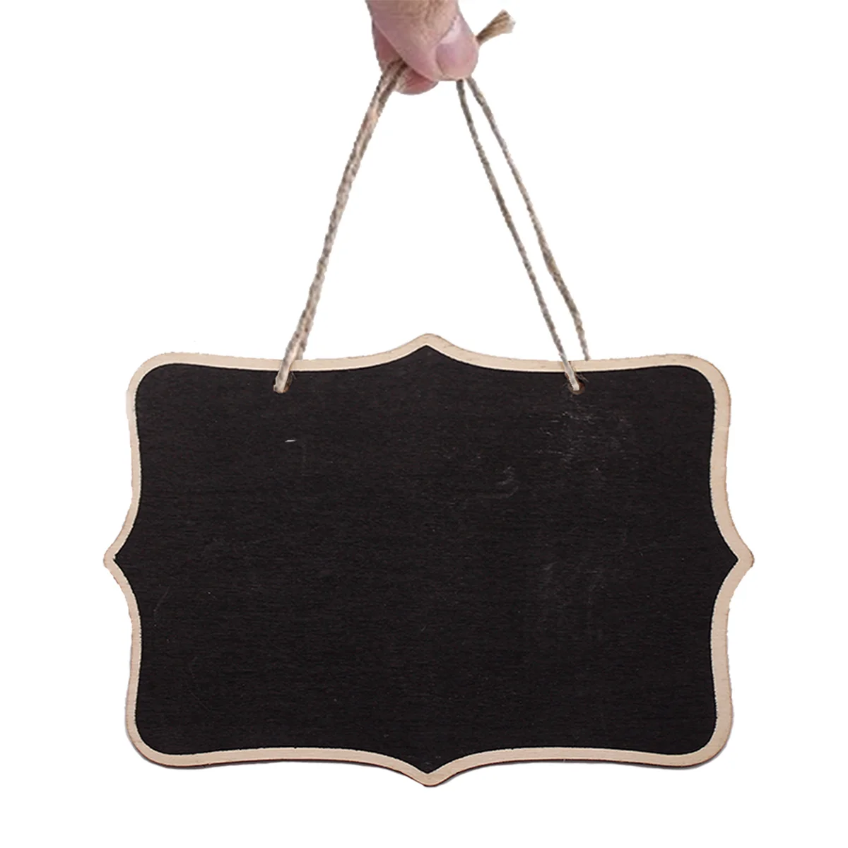 4 PCS Mini Chalkboards Hanging Tags Office Sign Wedding Signs Blackboard Wooden