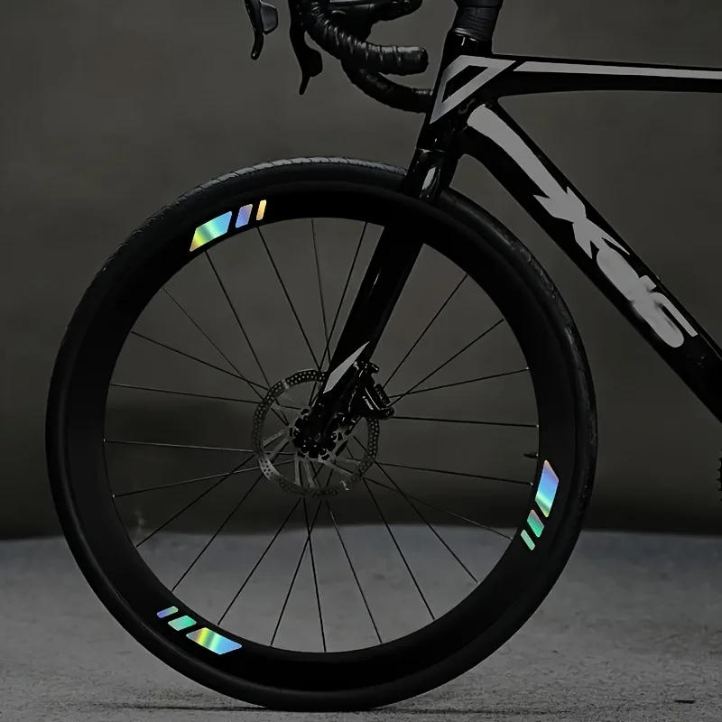 

1 Set of Holographic Bicycle Wheel Stickers - Suitable for Bikes, Laptops, and Cycling Enthusiasts' Decorative Stickers