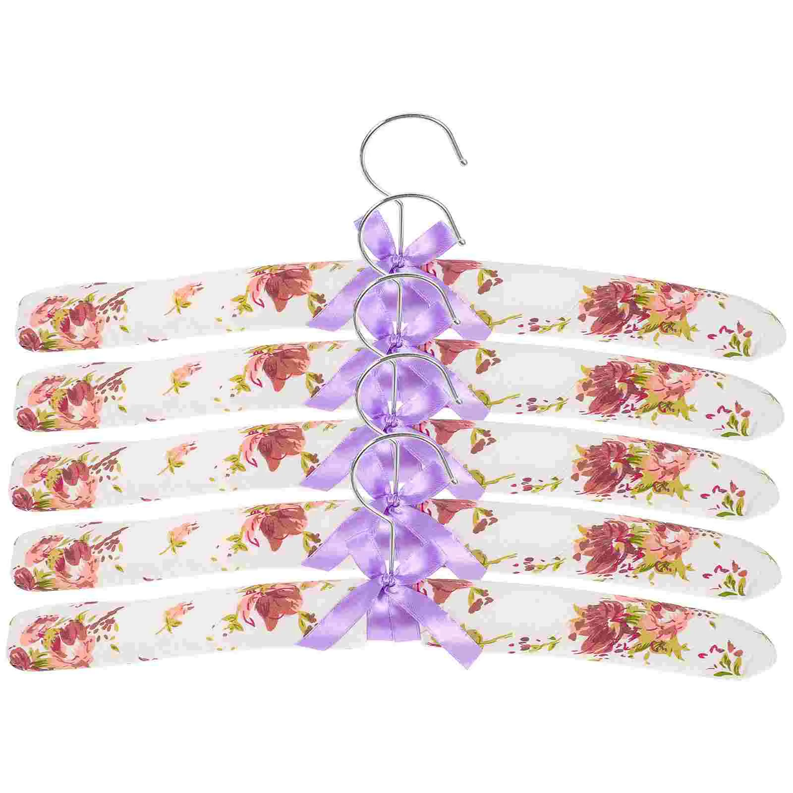 5 Pcs Coat Cloth Floral Hanger Women's Infant Hangers for Sweaters Sponge Clothes Clothing