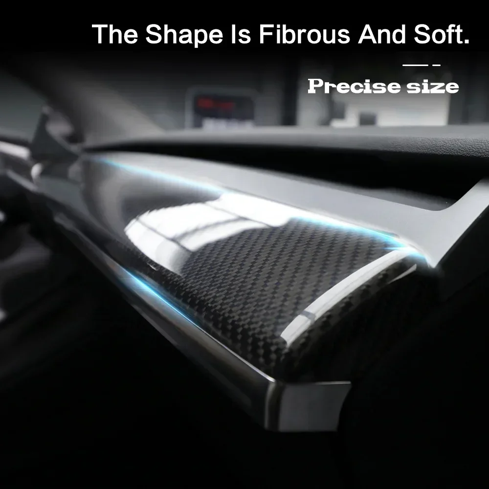 

EV Car Accessories Dash Board Cover Real Dry Carbon Fiber Dashboard Cover For Tesla model 3 Y