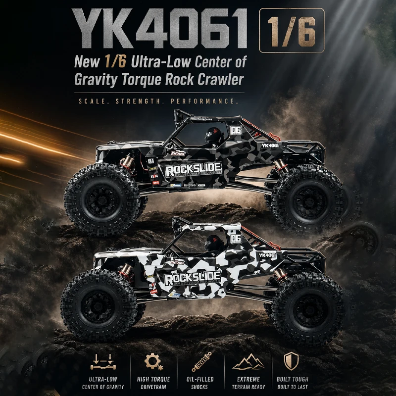 YK4061 1:6 NEW Painting Large Low Center of Gravity Professional RC Car 4WD Powerful Climbing Off-Road Remote Control Vehicle