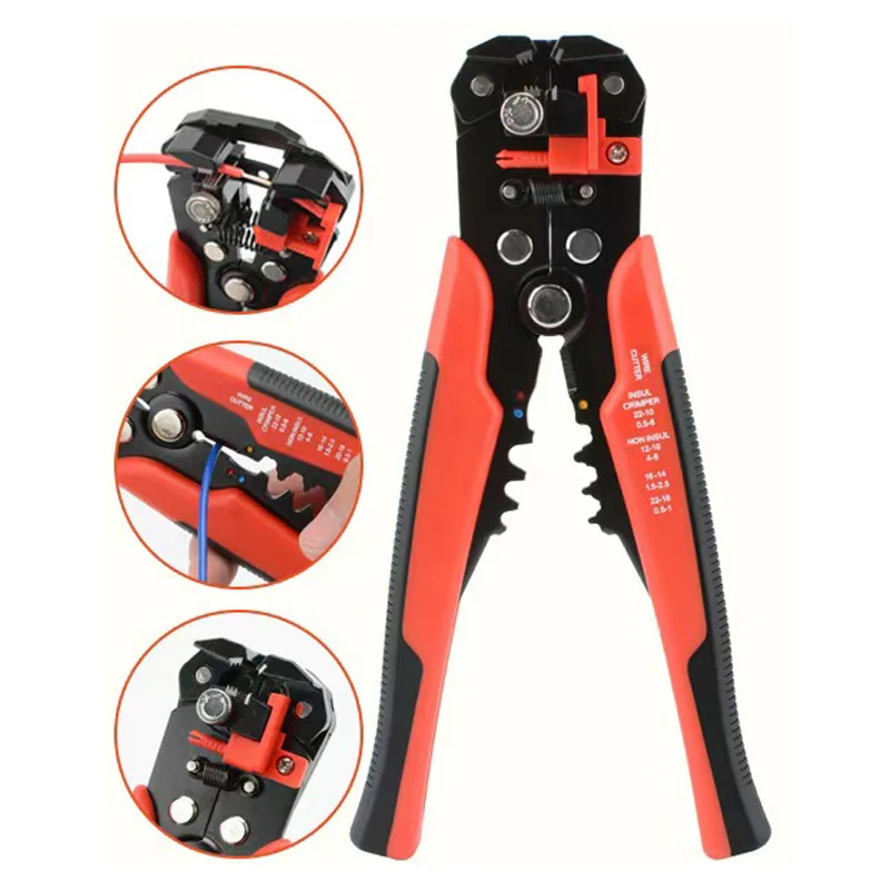 Self regulating automatic wire stripping and crimping tool Cable Cutter professional electrician wire tool