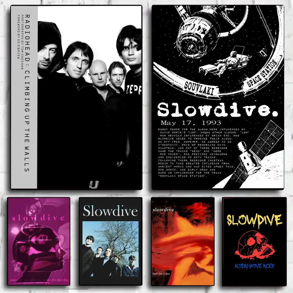Band S-Slowdive Souvlaki Poster Modern  Wall Art Aesthetic Minimalist Bedroom Decor Cafe Home Gift