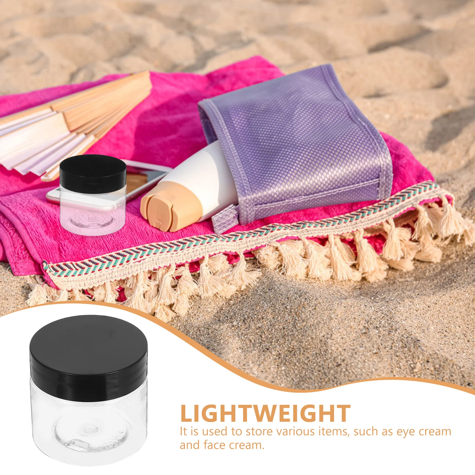 8 garrafas vazias dos pces frascos de plástico recipientes transparentes redondos claros viagem recarregável armazenamento pequeno animal de estimação