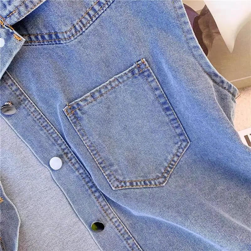 Vintage short Denim waistcoat female summer new fashion thin Pockets sleeveless jacket women loose jean vest ladies tops T270