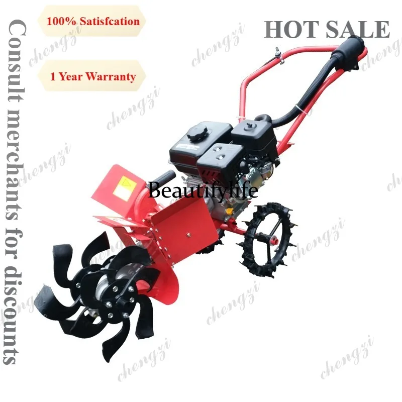81 Multifunctional trenching machine micro-tillage rotary tillage loosening  four-wheel drive orchard