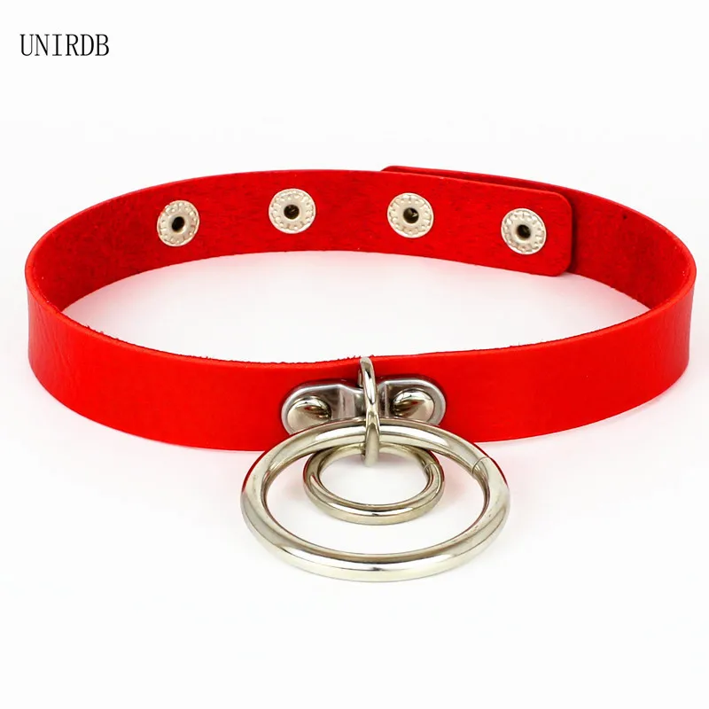 Goth Punk Spike Rivet Choker Collar For Women Circle Cross Necklace Neck Strap Cosplay Chocker Gothic choker necklace