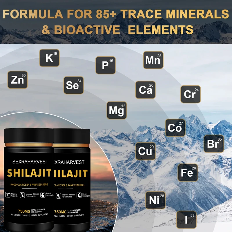 100% Original High Purity Shilajits Mineral Supplements Natural Organic Shilajit with 85+ Trace Minerals Enhance Men Performance