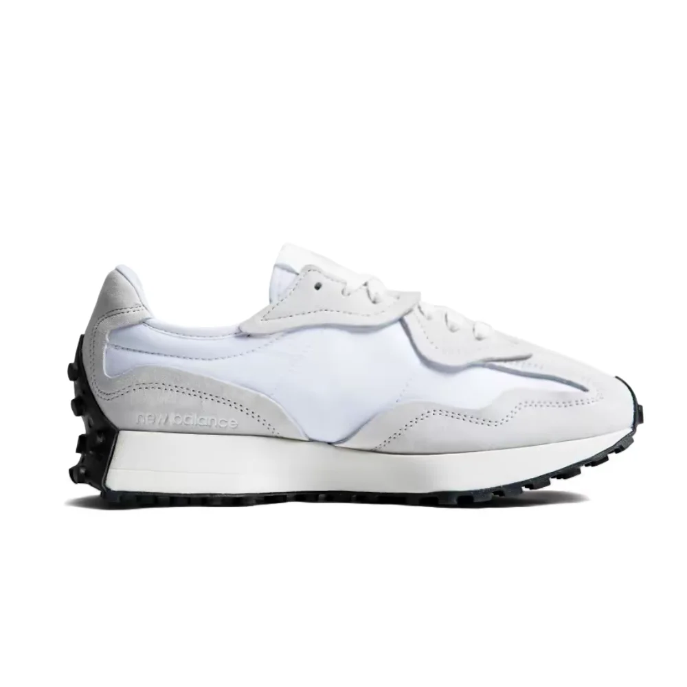 New Balance NB327 Unisex Low-Top Running Shoes – Silver-White, Urban Core Classic Retro Synthetic Leather Durable U327WED