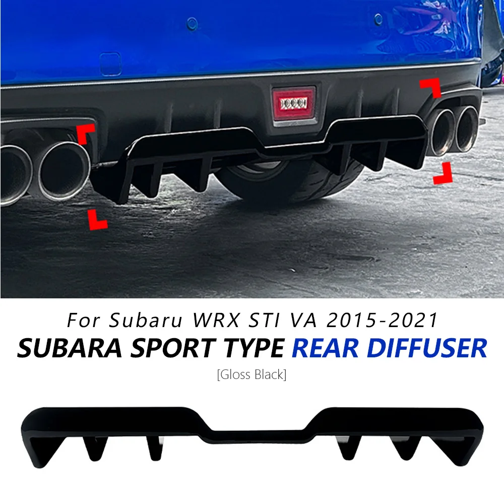 

Rear Bumper Lip For Subaru WRX STI VA 2015-2021 Glossy Black Sport Bumper Lip Spoiler Rear Diffuser Car Update Body Tuning