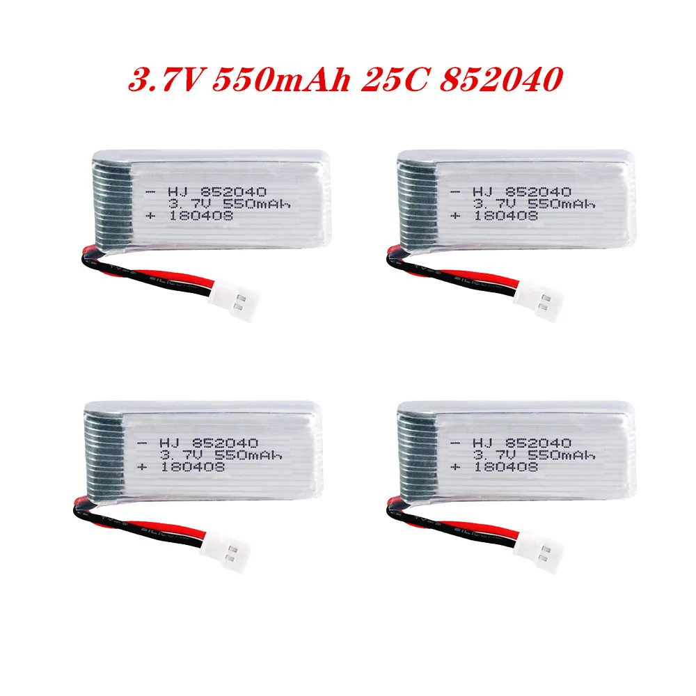 

3.7V 550mAh 25c Lipo Battery for JXD 523 523W H43WH RC Quadcopter Drone 3.7V 550mAh 852040 4 Battery Set