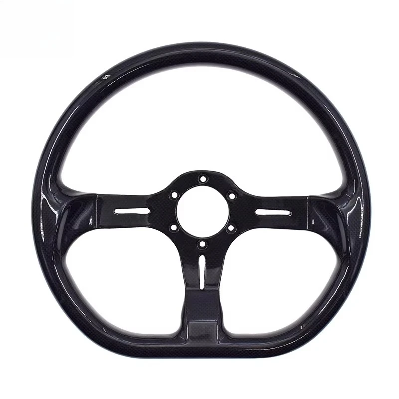 GM Racing Real Carbon Fiber Steering Wheel 14 Inch 350mm Flat Panel Car Steering Wheel