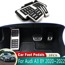 Car Brake Pedal For Audi A3 8Y Acessories 2022 2021 2020 Gas Brake Non-slip No Drilling Restfoot Pedal Protection Cover Non Slip