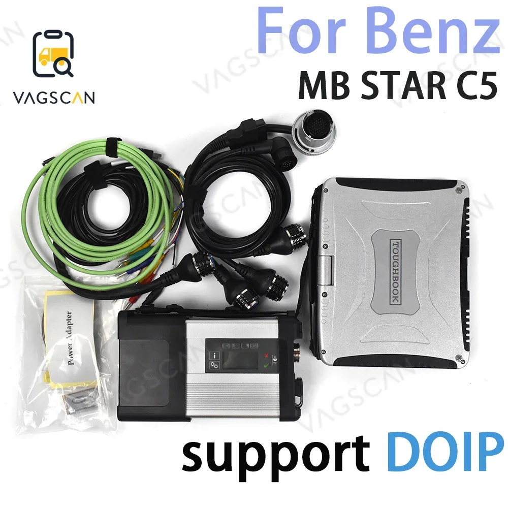 For CF19 laptop 2023 FOR MB Star C5  Full Chip with Xentry DAS SD Connect Diagnostic Tool with WIFI Function for 12V&24