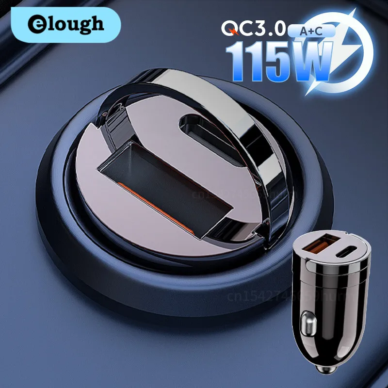 Автомобильное зарядное устройство Olaf Mini 115 Вт USB Type-C, автомобильное зарядное устройство для телефона, адаптер питания для iPhone 13, 12, 11, Samsung, Huawei, Xiaomi