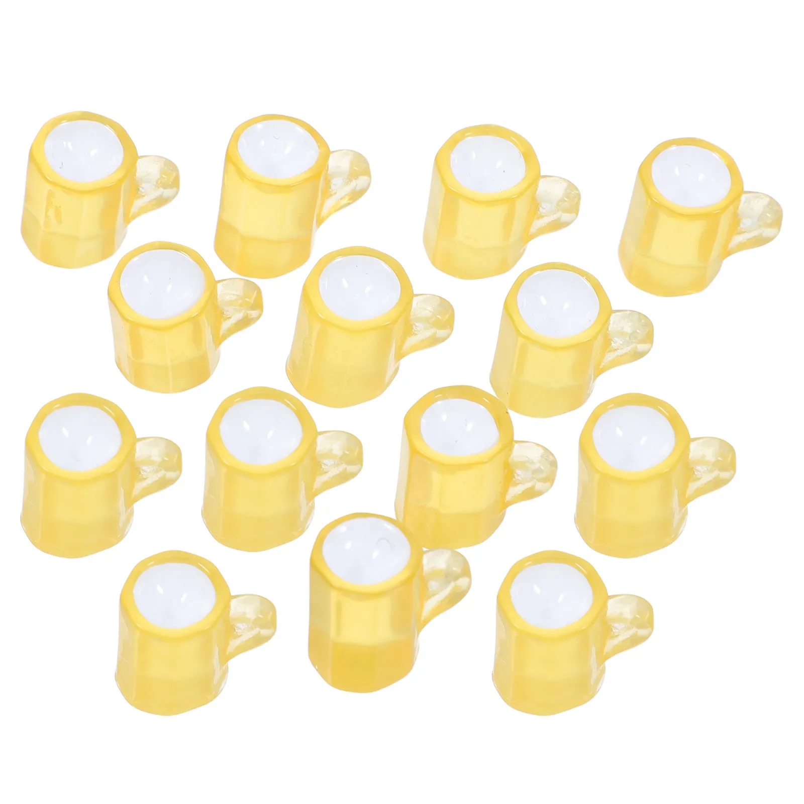 

20Pcs Miniature Beer Cups Resin Tiny Clear Dollhouse Accessories Creative Photo Props Miniature Kitchen Decoration Sets Mini