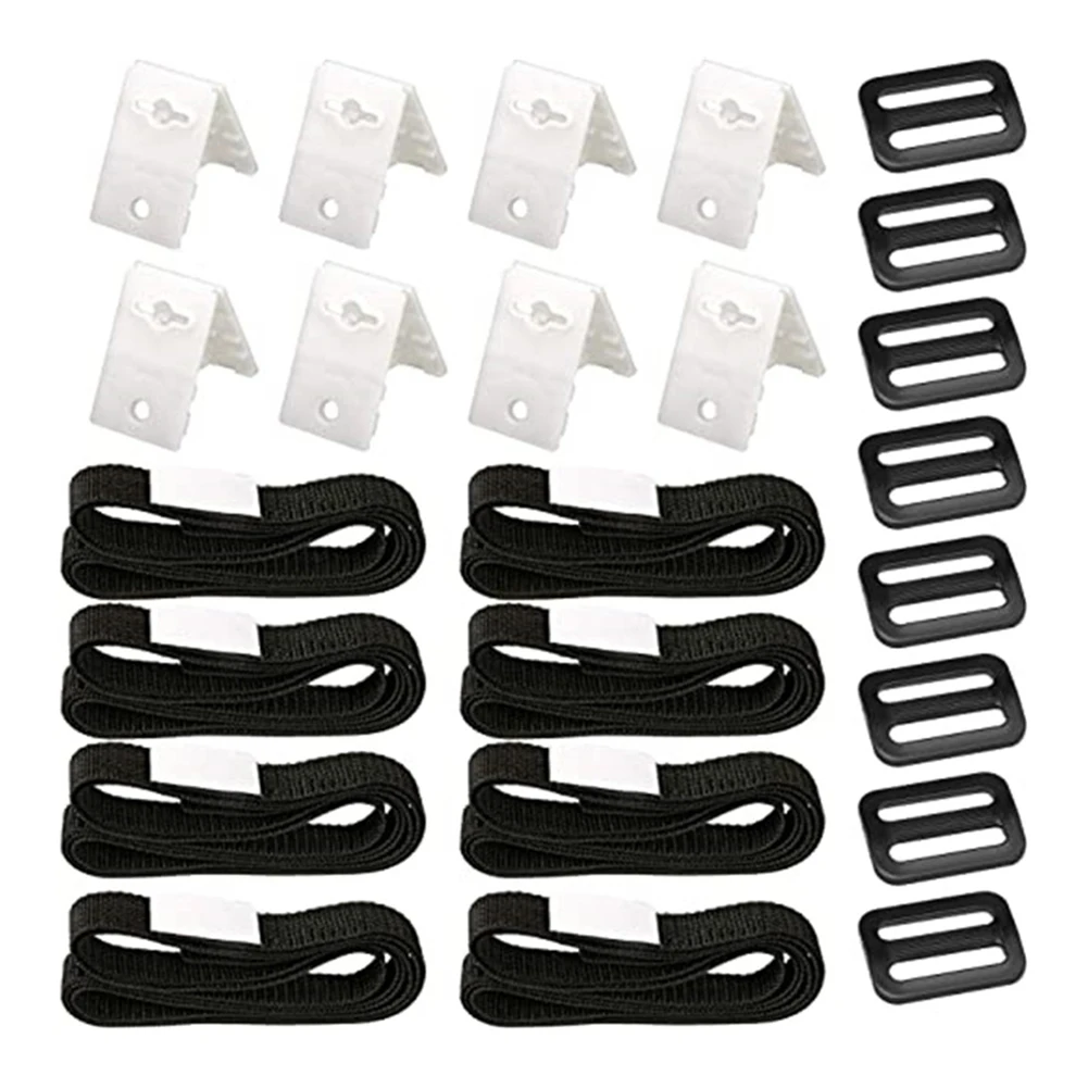 

Universal Solar Pool Cover Reel Attachment Kit 8pcs Blanket Straps Buckles Clips for Ground Swimming Pool Outside